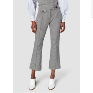 DEREK LAM 10 CROSBY
Plaid Crop Flare Trousers In Black-white